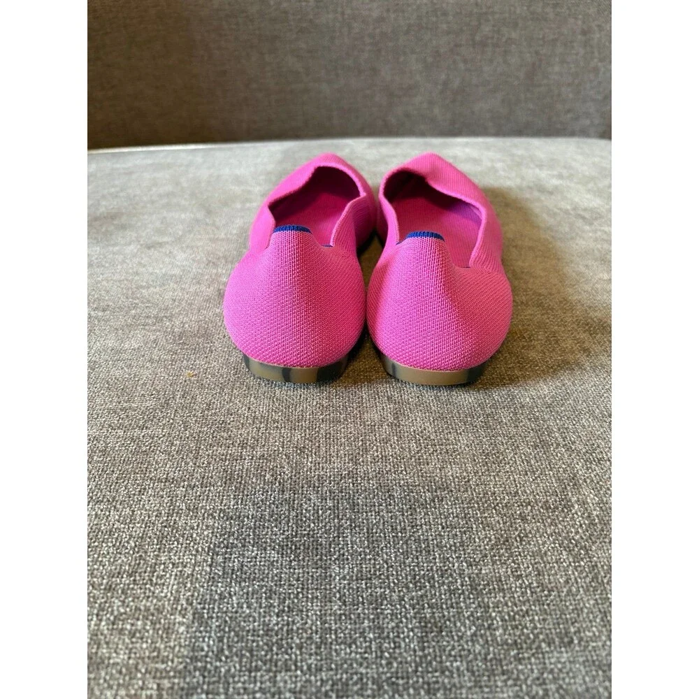 Rothys The Point Flats in bright fushia dragon fruit tortoiseshell size 7.5